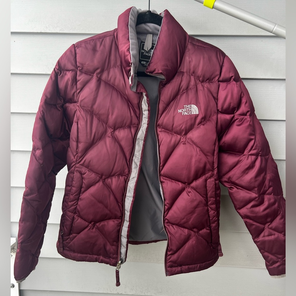 The North Face Aconcagua burgundy 550-fill jacket size M